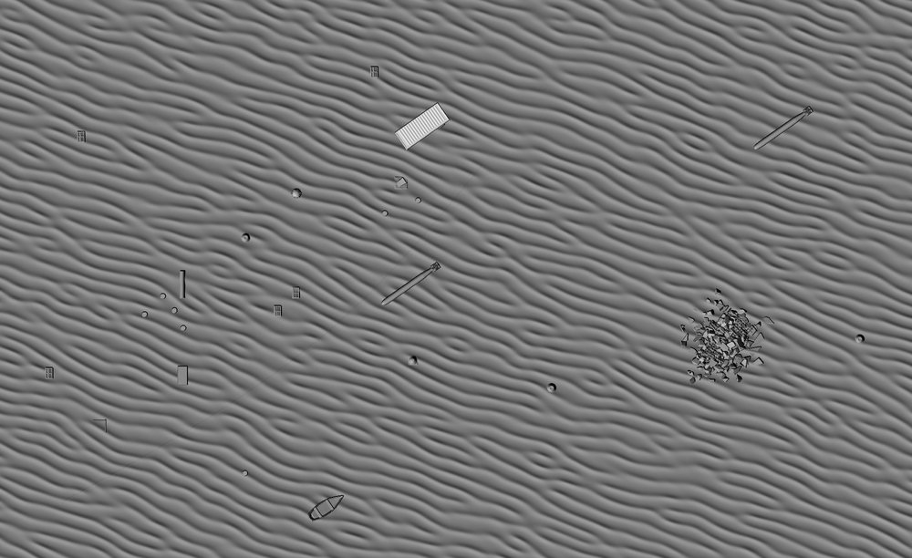 Local heightmap preflight of the same coarse-ripple scene
