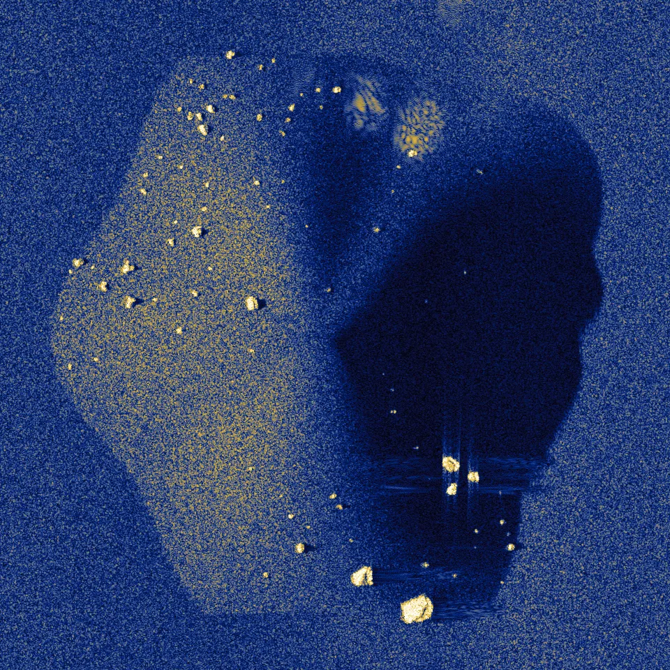 dumped material (spoil mound) SAS tile