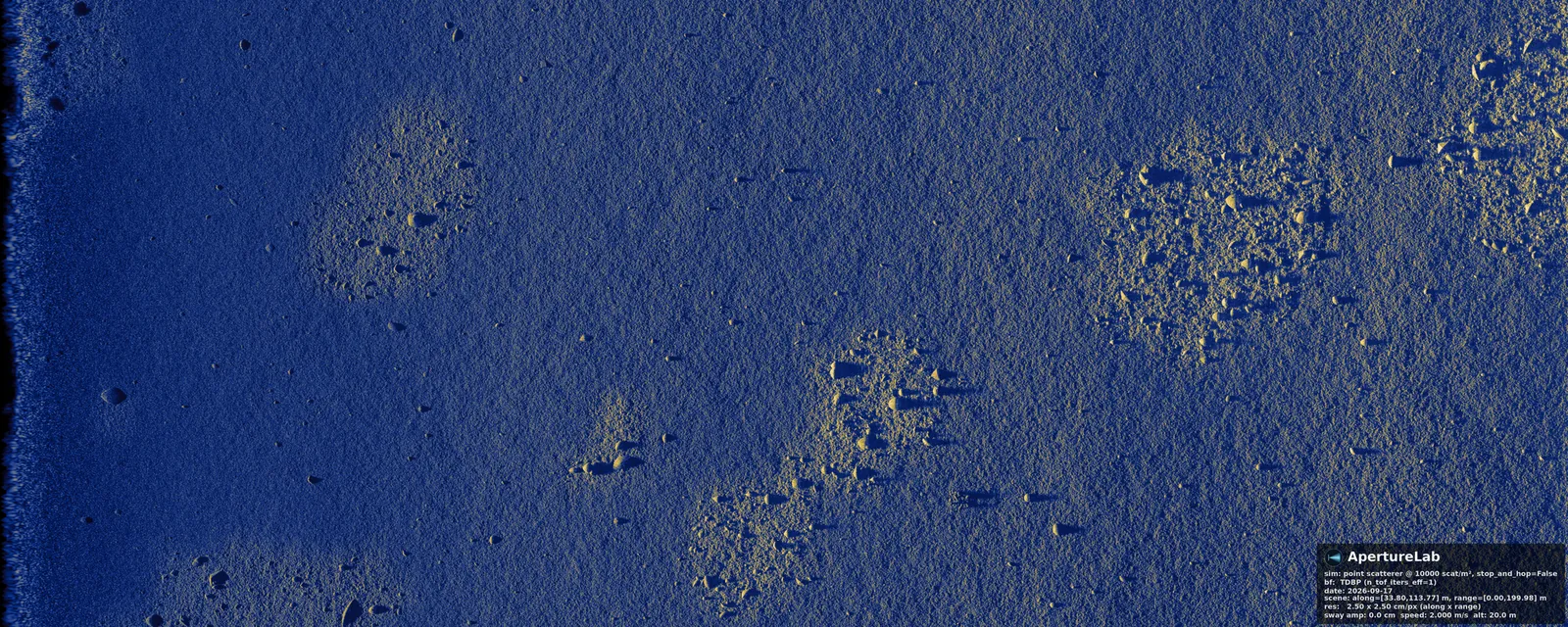 Rocky seafloor swath