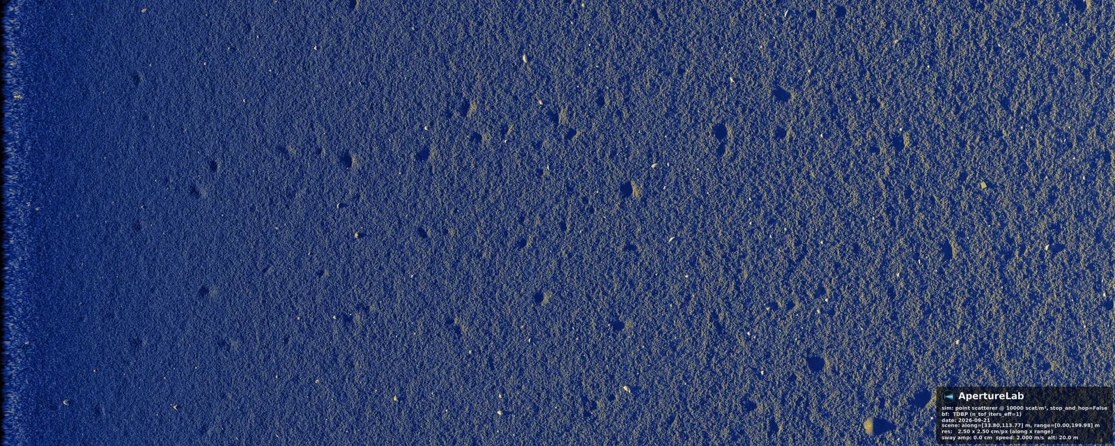 Pockmarked seafloor swath from the held-out test family