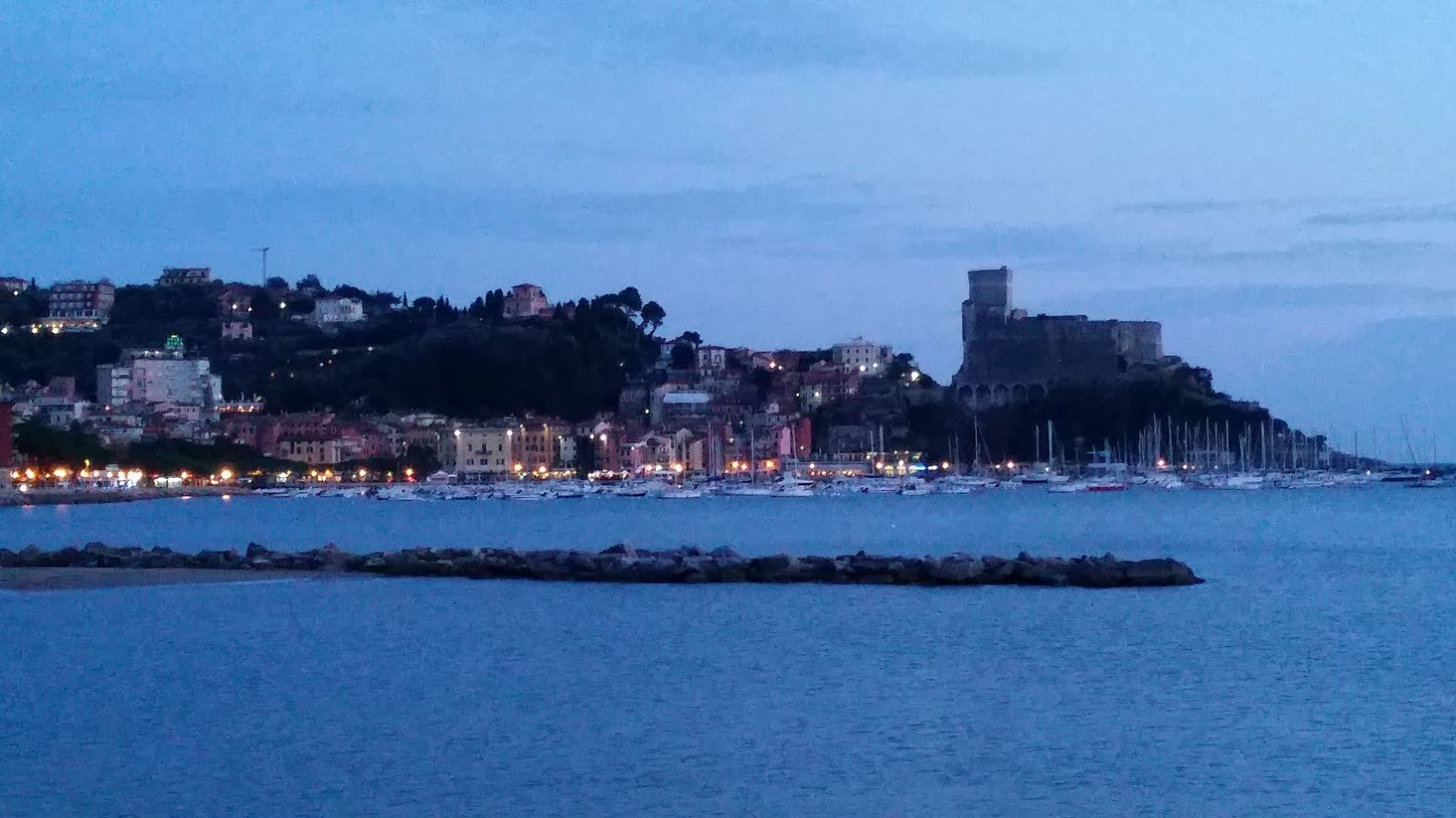 Castle and Lerici in Evening