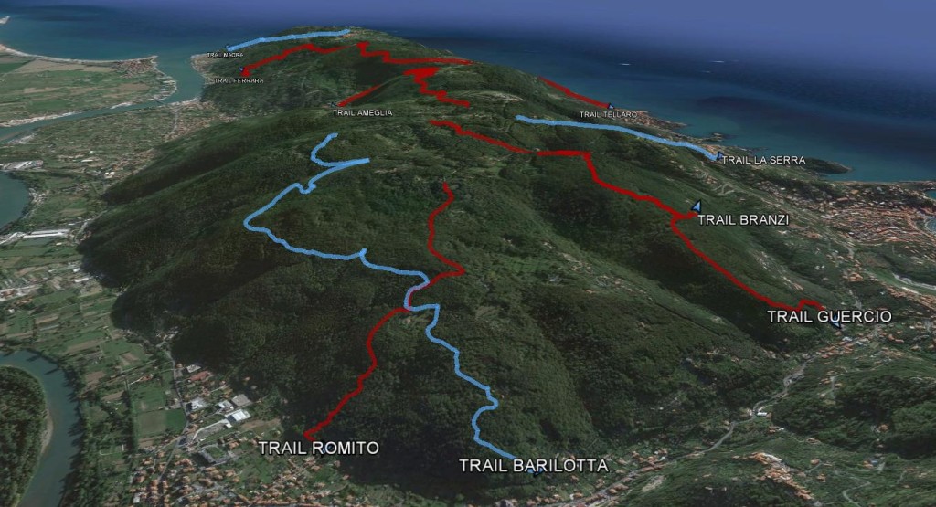 Trail map from lericibike.com